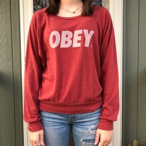 Dark red Obey sweatshirt